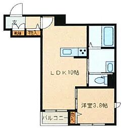JR総武線 稲毛駅 徒歩14分の賃貸マンション 1階1LDKの間取り