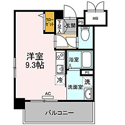 Ｃｈｕｌａ　Ｖｉｓｔａ　Ｃａｓａ　Ｄａｉｄｏ 5階ワンルームの間取り