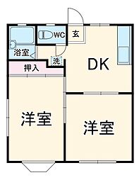 間取図画像 2DK