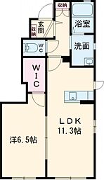 コート・リシャールＡ 1階1LDKの間取り