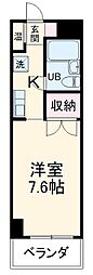 JR東海道本線 金山駅 徒歩6分の賃貸マンション 7階1Kの間取り