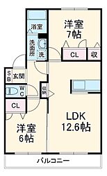 間取図画像 2LDK