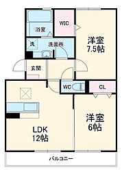 ＰＲＥＭＩＥＲ　ＶＩＯＬＥＴ 1階2LDKの間取り