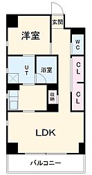 ｌｉｂｅｒａｌ 9階1LDKの間取り