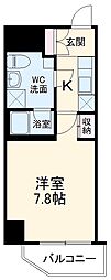 名古屋市営名城線 茶屋ヶ坂駅 徒歩6分の賃貸マンション 7階1Kの間取り