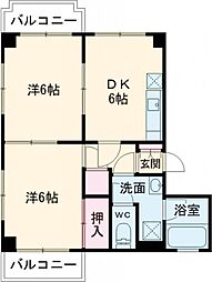 Ｎｅｕｅｒ 1階2DKの間取り