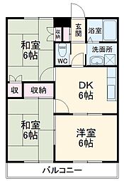 トマトハイムI 1階3DKの間取り