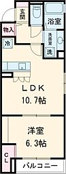 レジデンス葛西II 3階1LDKの間取り