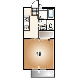 サンイーグル　Ｂ棟 1階1Kの間取り