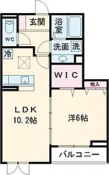 東武東上線 上板橋駅 徒歩15分の賃貸アパート 1階1LDKの間取り