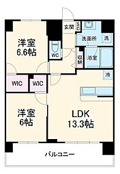 つくばエクスプレス 流山おおたかの森駅 徒歩2分の賃貸マンション 7階2LDKの間取り
