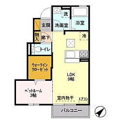 Ｐｉｎｏ 1階1LDKの間取り