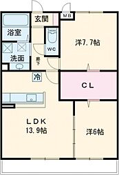 RoyalJistSUITES 2LDKの間取図画像