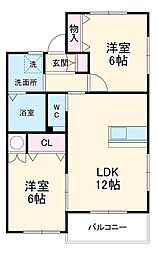 間取図画像 2LDK