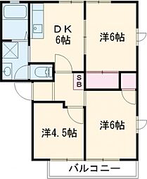 JR両毛線 駒形駅 徒歩34分の賃貸アパート 1階3DKの間取り