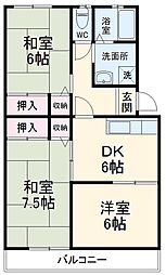 間取図画像 3DK