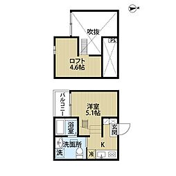 ＳＥＥＤ 2階1Kの間取り