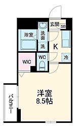 JR京浜東北・根岸線 西川口駅 徒歩6分の賃貸マンション 1階1Kの間取り