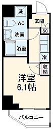 JR東海道本線 川崎駅 徒歩9分の賃貸マンション 10階1Kの間取り