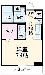 コンフォール　セイワ 3階1Kの間取り