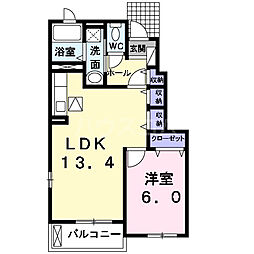 アンディ2 1LDKの間取図画像
