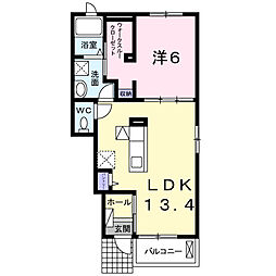 レジデンス　タカハシII 1階1LDKの間取り