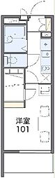 レオパレスカナン 1Kの間取図画像