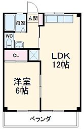 名古屋市営東山線 岩塚駅 バス7分 万場小橋停下車 徒歩4分の賃貸マンション 3階1LDKの間取り