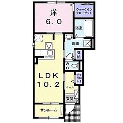 ポラリス9 1LDKの間取図画像