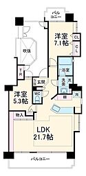 ライオンズステージ南浦和 2LDKの間取図画像