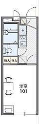 レオパレスオッチモ 1階1Kの間取り