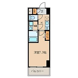 名鉄常滑線 新日鉄前駅 徒歩5分の賃貸マンション 7階1Kの間取り