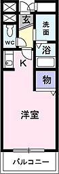 メゾンドブローテA ワンルームの間取図画像