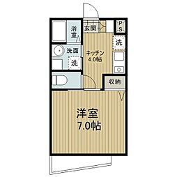 矢木楽器店本社ビル 1Kの間取図画像