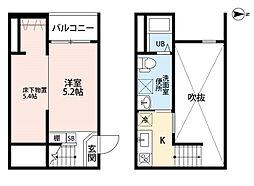 ルミエール十一番町 2階1Kの間取り
