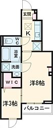 京王線 多磨霊園駅 徒歩3分の賃貸アパート 1階2Kの間取り