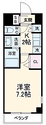DORFJUBAN 1Kの間取図画像