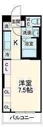 リブリ・ＷＩＬＬ 3階1Kの間取り