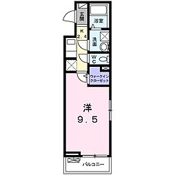 ベル　リゼオ　Ｋ 3階1Kの間取り
