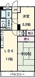 JR埼京線 浮間舟渡駅 徒歩9分の賃貸マンション 2階2LDKの間取り