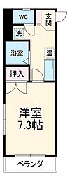 名古屋市営桜通線 鶴里駅 徒歩10分の賃貸マンション 3階1Kの間取り