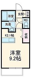 JR東北本線 東大宮駅 徒歩7分の賃貸アパート 1階1Kの間取り