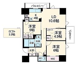 JR京浜東北・根岸線 大宮駅 徒歩9分の賃貸マンション 5階3LDKの間取り