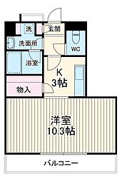JR京浜東北・根岸線 大宮駅 徒歩6分の賃貸マンション 3階1Kの間取り