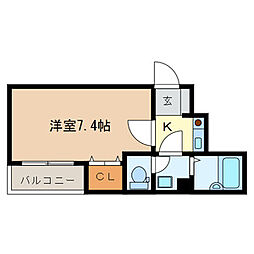JR京浜東北・根岸線 大宮駅 徒歩12分の賃貸マンション 2階1Kの間取り