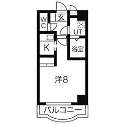 ジェードパレス ワンルームの間取図画像