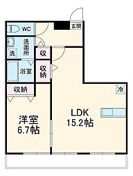 Ｒｅｓｉｄｅｎｃｅ　Ｖａｉｃａ 2階1LDKの間取り