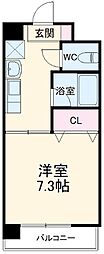 名古屋市営名港線 日比野駅 徒歩7分の賃貸マンション 4階1Kの間取り