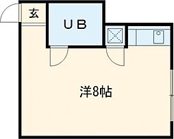 ＭＫビル 2階ワンルームの間取り