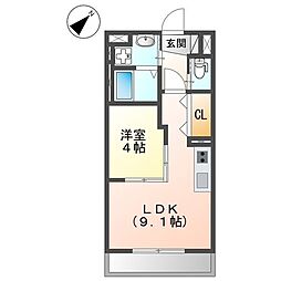 埼玉新都市交通 東宮原駅 徒歩14分の賃貸アパート 1階1LDKの間取り